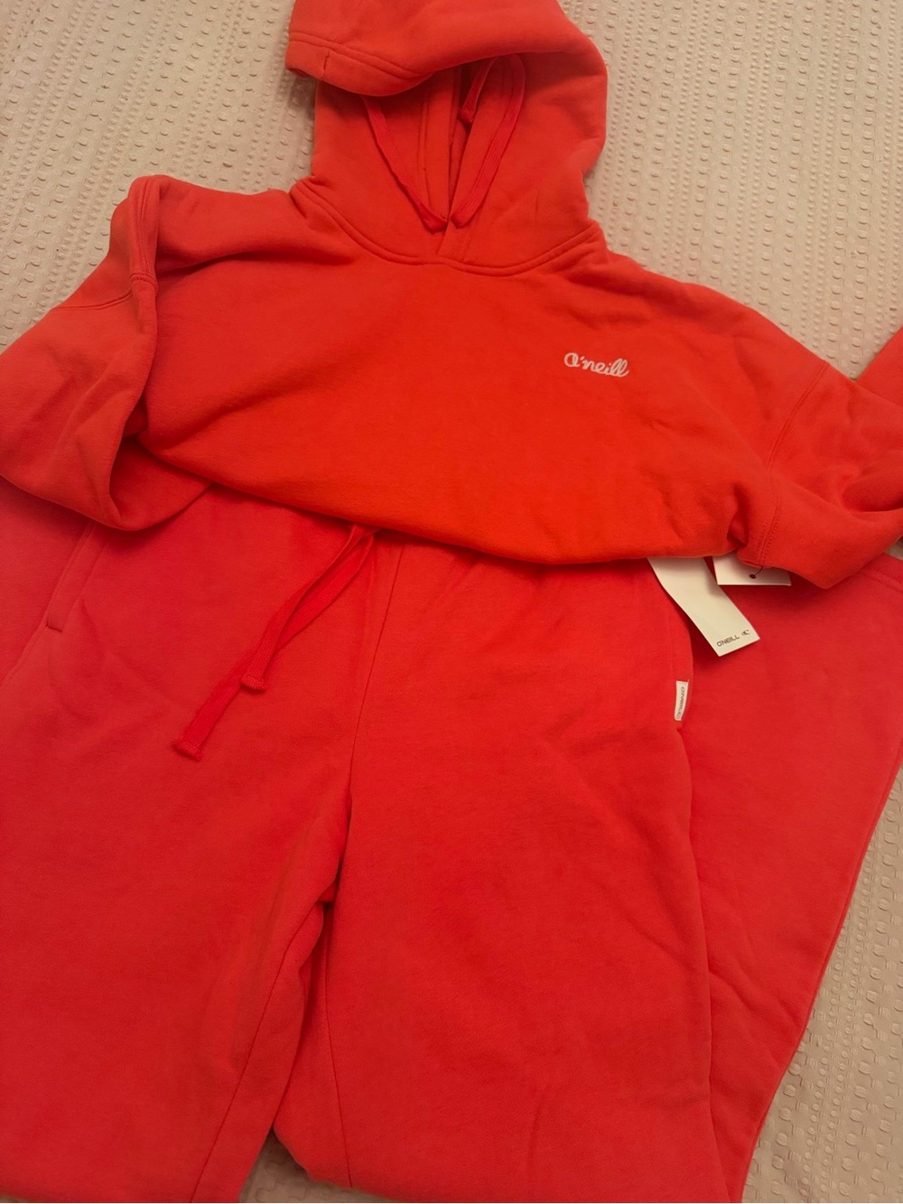 O'Neill Vibrant Red Hoodie and Jogger Set. Tags on… brand new!